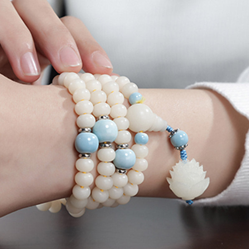 Buddha Stones Bodhi-kraaltje lotus zegen Armband - image 11