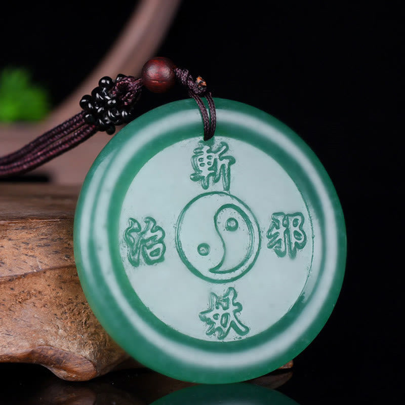 Buddha Stones Groene Aventurijn Yin Yang balans Ketting hanger - image 1