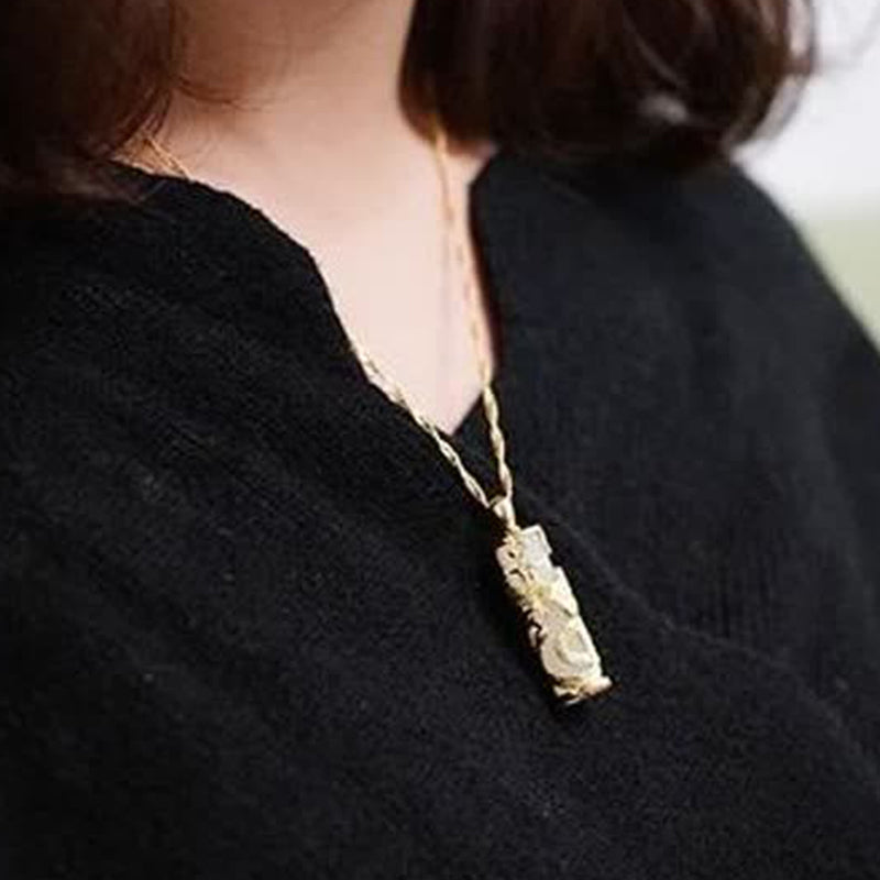 Buddha Stones Jade Draak Feniks Koperen Zegen Harmonie Ketting - image 9