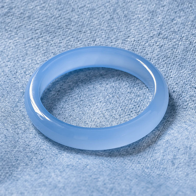 Buddha Stones Bangle-armband met blauwe chalcedoon voor emotioneel evenwicht - image 4