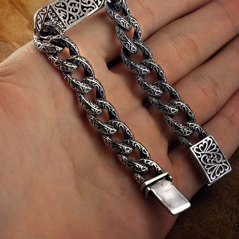 Buddha Stones Vintage gegraveerde helende Armband met patronen - image 4