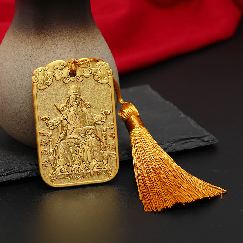 Buddha Stones Feng Shui geluksster Wenchang Pen Pagode Koi Vis Auto Hangdecoratie - Keizer Wenchang en Wenchang-toren - Kwast - image 14