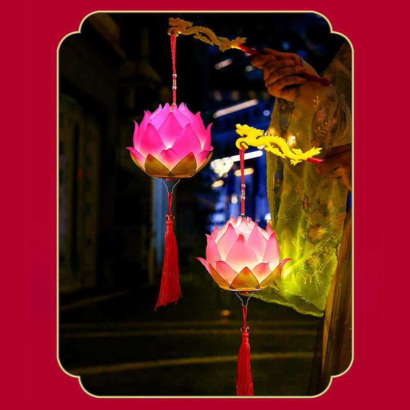 Buddha Stones DIY Lotusbloem Drakenlantaarn Kwastjes Lamp Decoratie - image 16
