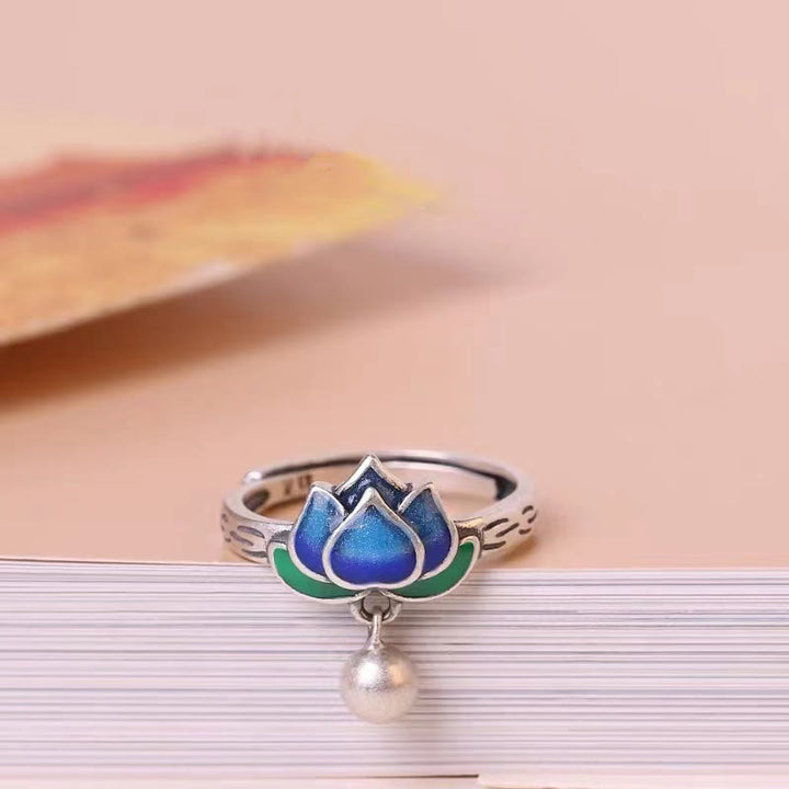 Buddha Stones Ring met lotusbloemmotief - image 8
