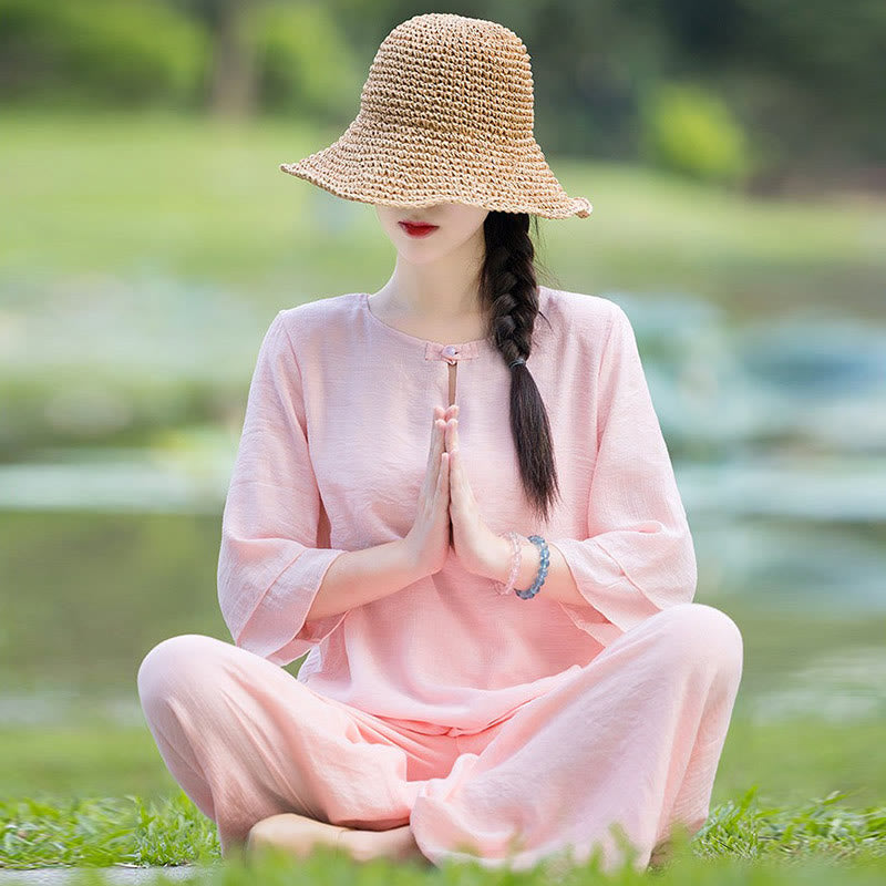 Tai Chi Meditatie Gebed Zen Spirituele Ochtendpraktijk Kleding Dames Set - image 18