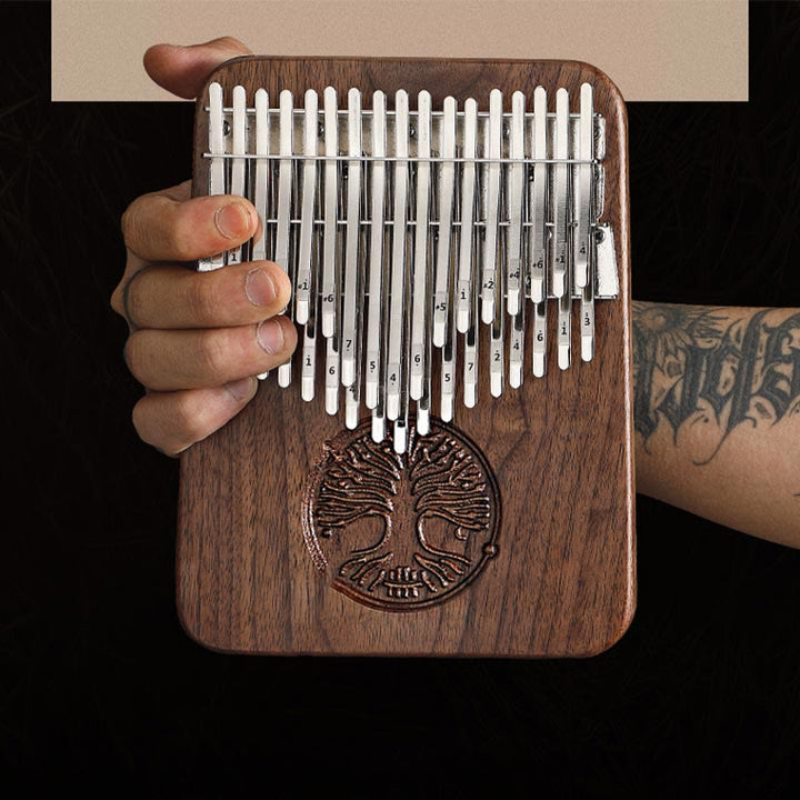 Buddha Stones Kalimba met 34 toetsen, duimpiano, levensboomdesign, draagbare vingermarimba. - image 6
