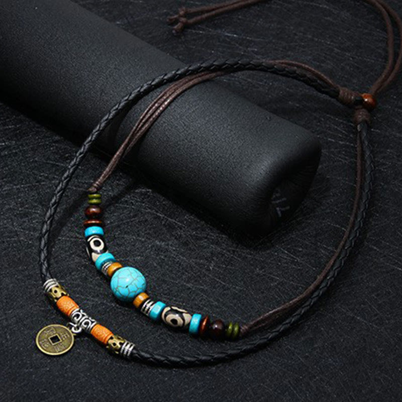 Buddha Stones Turquoise Dzi kralen Ketting - image 4