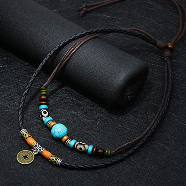 Buddha Stones Turquoise Dzi kralen Ketting - image 4