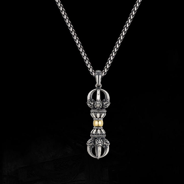 Buddha Stones Tibetaanse Dorje Vajra design rijkdom Ketting - image 3