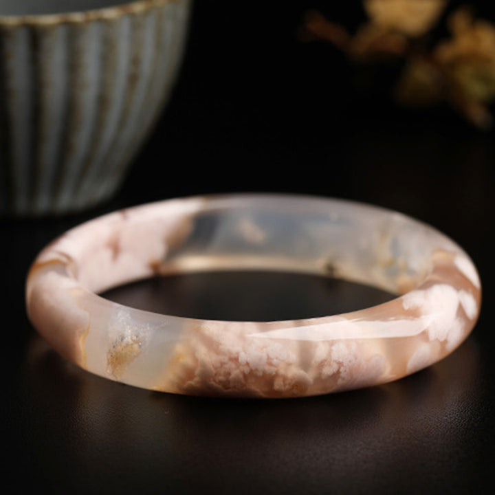 Natuurlijke Sakura Agaat Bangle-armband - image 5