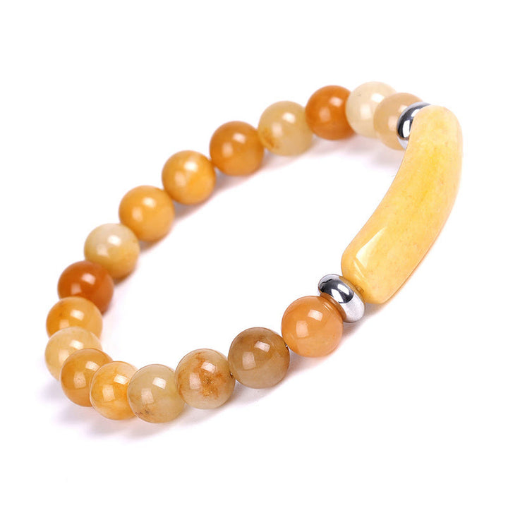 Buddha Stones Handgemaakte Armband met natuurlijke edelstenen voor helende werking - Gouden zijden jade - image 33