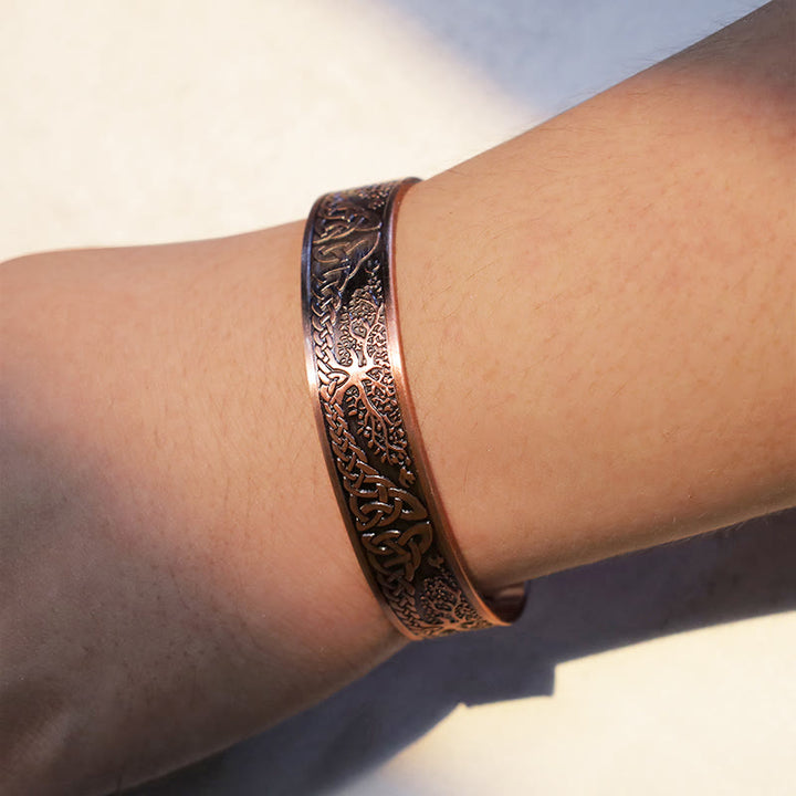 Buddha Stones Geluksboom Levensbalans Bangle Verstelbare Manchetarmband - image 4