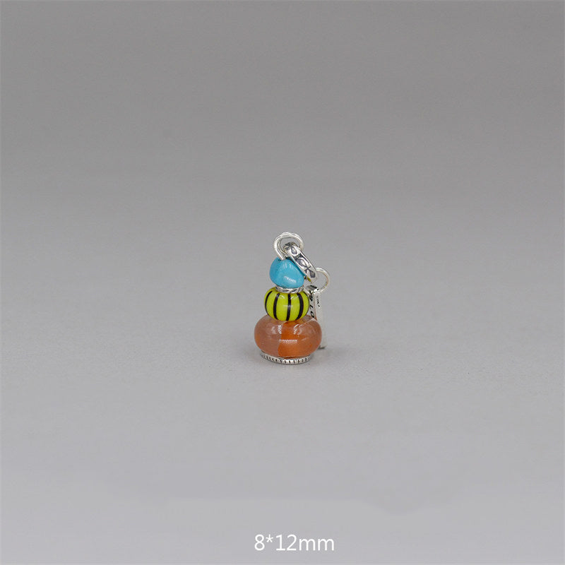 Buddha Stones Zen Cairn Labradoriet Diverse Kristallen Kalmerende Hanger Ketting - Hanger met turkoois en rode agaat, 8 x 12mm - image 32
