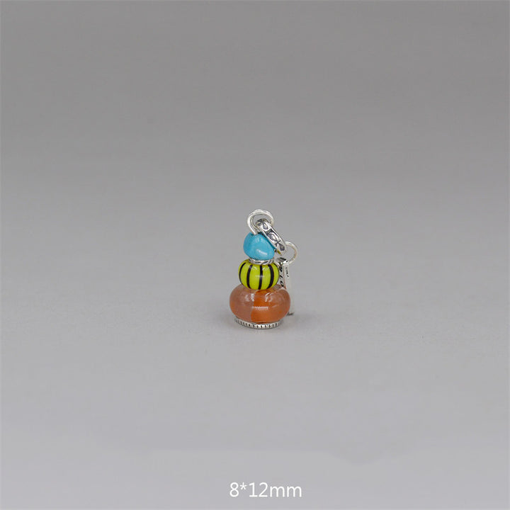 Buddha Stones Zen Cairn Labradoriet Diverse Kristallen Kalmerende Hanger Ketting - Hanger met turkoois en rode agaat, 8 x 12mm - image 32
