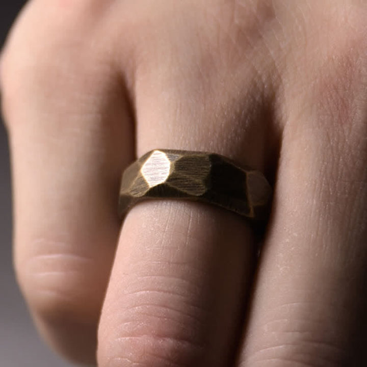 Buddha Stones Tibetaanse Ring van koper met eenvoudig design, symbool van rijkdom. - image 10