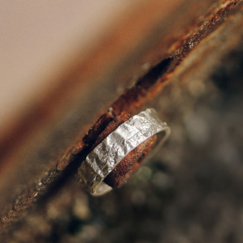 Buddha Stones Ring voor stellen, eenvoudig ontwerp, 925 sterling zilver, met zegenmotief. - 5 mm - image 6