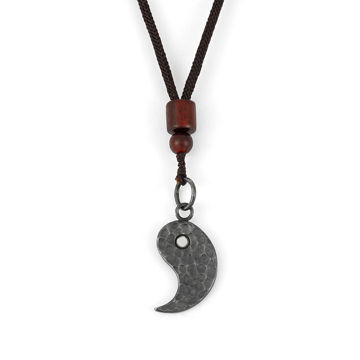 Buddha Stones Ketting met Yin Yang-balans en harmonie, 990 sterling zilver - Yin - image 5