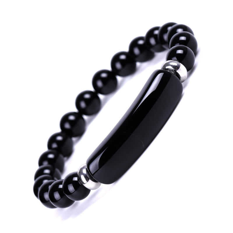 Buddha Stones Handgemaakte Armband met natuurlijke edelstenen voor helende werking - Zwarte onyx - image 7