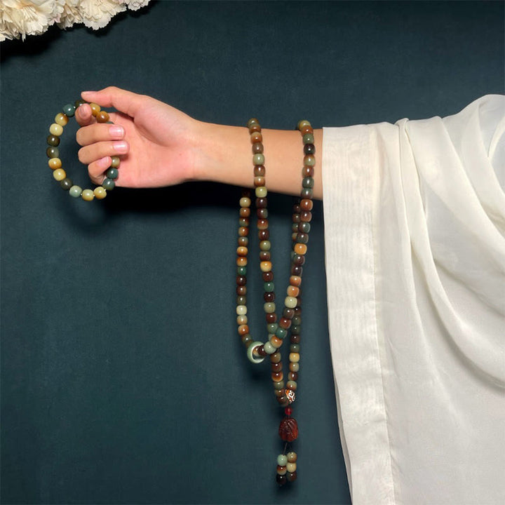 Buddha Stones 108 Mala kralen Bodhizaad Vrede Wijsheid Armband Pols Mala Zak Mala - image 2