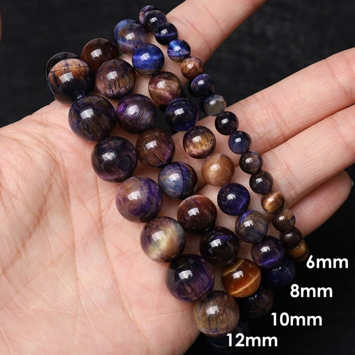 Buddha Stones Natuurlijke paarse tijgeroog Armband - image 9