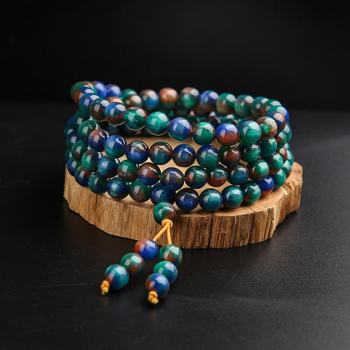 Buddha Stones Kleurrijke zeewilg Mala positieve Armband Ring - 8mm* 108 - image 0
