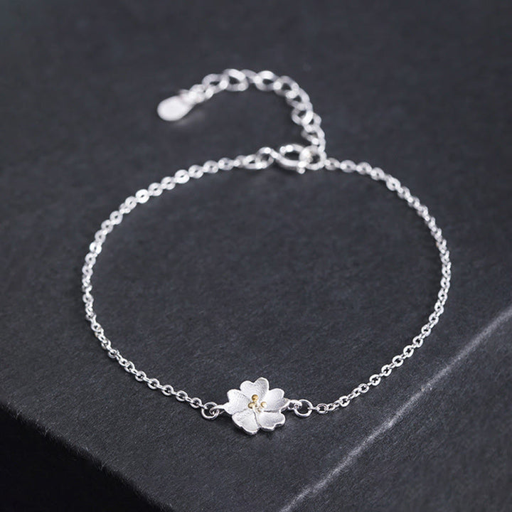 Buddha Stones Armband met kersenbloesemmotief van 925 sterling zilver - 925 sterling zilver - image 0